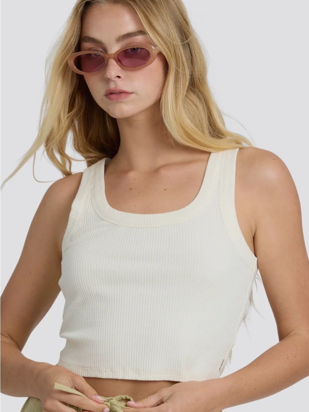 NWT Billabong Rerun Knit Ribbed Crop Tank Top - Size Small